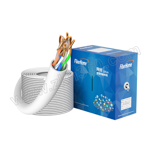 FIBERHOME/烽火通信 宽带传输网线 六类屏蔽(F/UTP) PVC 灰 305m 1箱