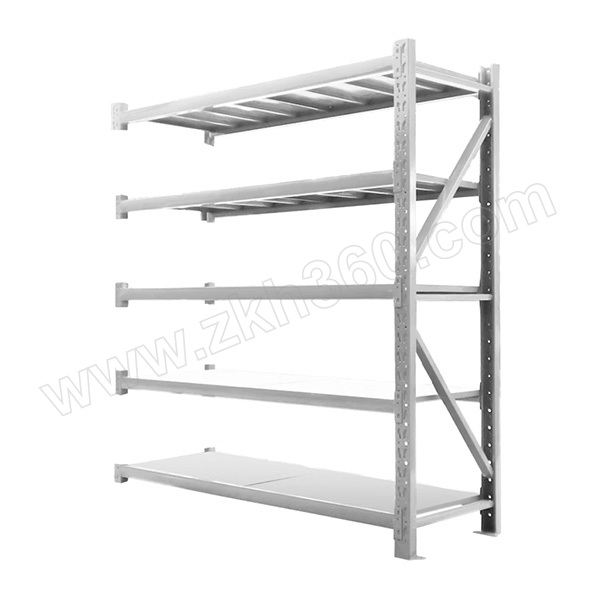 震坤行 层板货架-副架 F1552-200-C5G 尺寸1500×500×2000mm 5层 单层均载200kg 灰色 1组 层板货架 震坤行F1552-200-C5G 货架 灰色货架