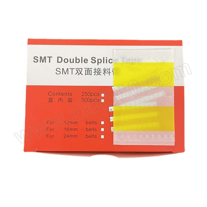 ZKH/震坤行 24mm双面普通接料带 0124 16×40mm 深黄色 250片 1盒