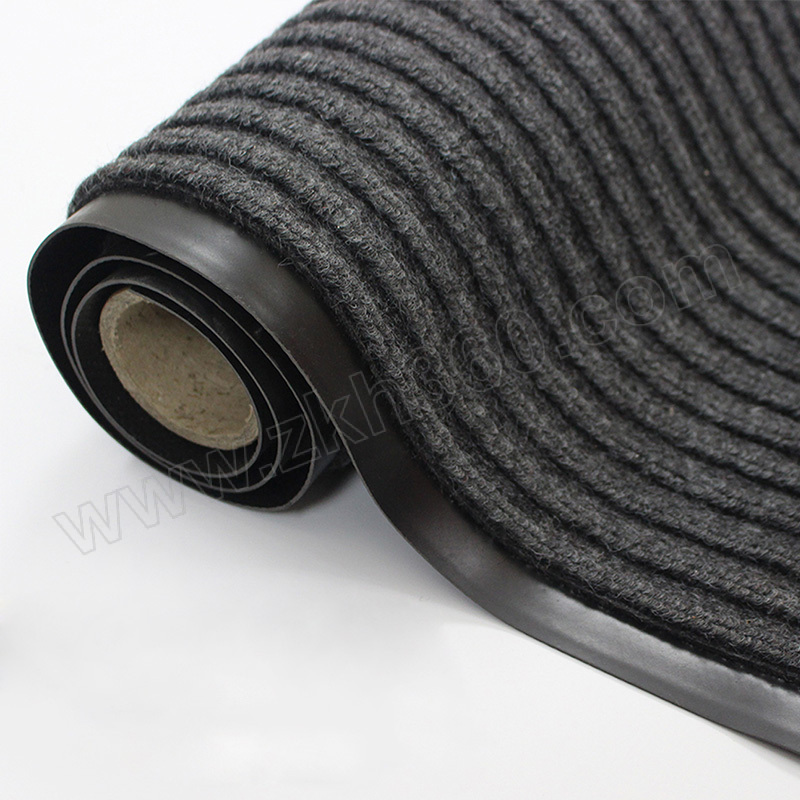妙耐思 双条纹绒面地垫 MDS058 1.5×1.2m 灰色 厚约5mm 1块 双条纹复合地垫 妙耐思双条纹绒面地垫 1.5×1.2m灰色地垫 妙耐思MDS058 除尘刮沙地垫