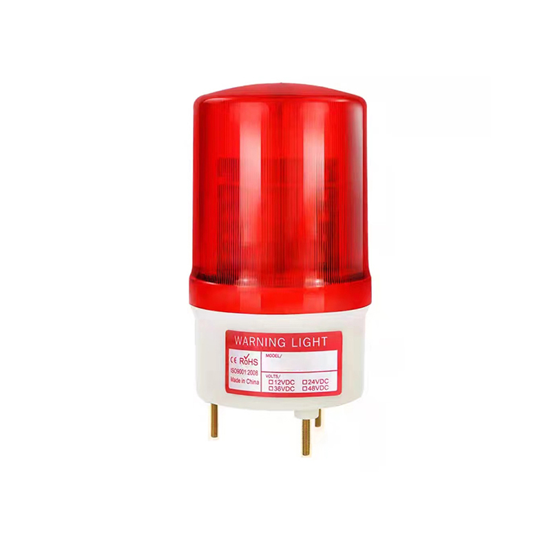 JZYX LED警示灯外壳ABS+PC材质红色螺栓固定太阳能报警灯LED警示灯