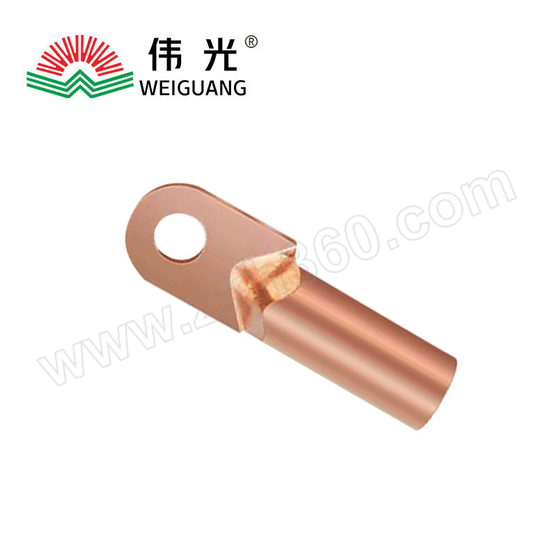 WEIGUANG/伟光 国标DT铜接线端子 DT-35铜鼻子 35平方单孔电缆铜接头 酸洗 10只 1包 1只