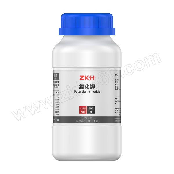 震坤行 氯化钾 ZA0009 CAS号7447-40-7 等级AR 规格500g 无机试剂 合成试剂 无机化学试剂 化学合成试剂 无机合成试剂 氯化钾