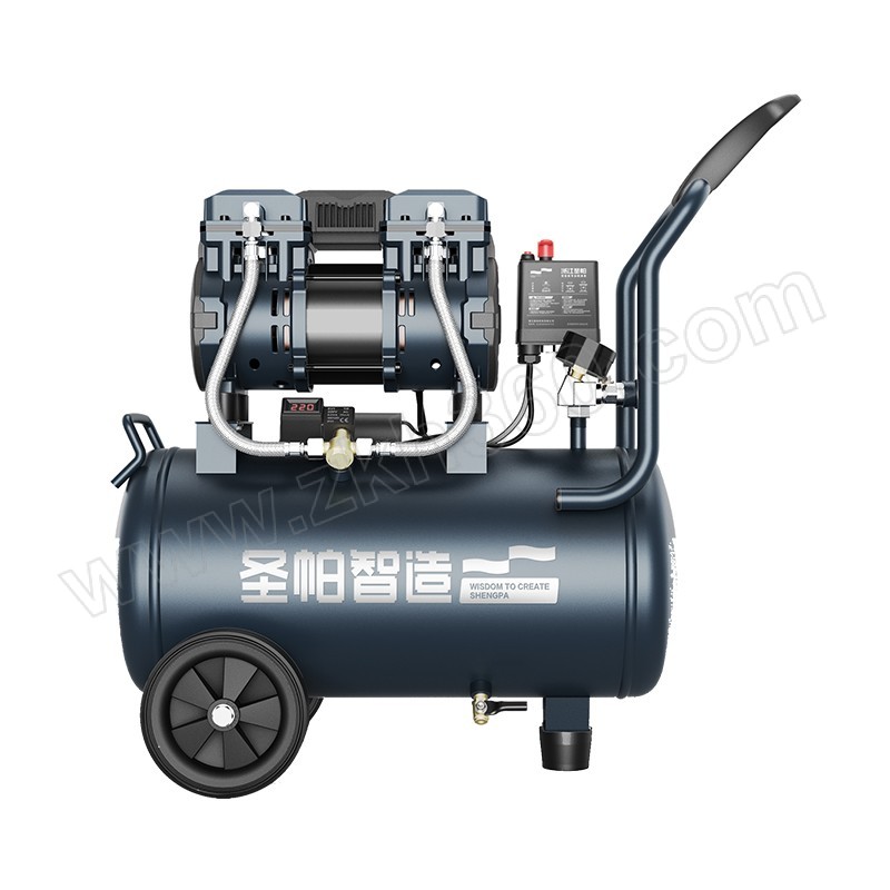 圣帕智造 无油式空气压缩机 SP1390W-30L 功率1390W 容量30L 电压220V 1台 圣帕智造空气压缩机 无油空气压缩机 1390W 30L空气压缩机 圣帕智造SP1390W - 30L 活塞式空压机