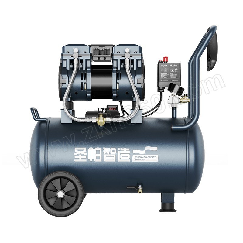 圣帕智造 无油式空气压缩机 SP1390W-40L 功率1390W 容量40L 电压220V 1台 圣帕智造SP1390W - 40L 圣帕智造空气压缩机 1390W空气压缩机 40L空气压缩机 活塞式空压机