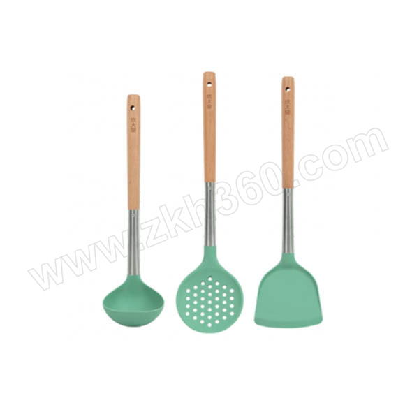 COOKER KING/炊大皇 炫彩硅胶厨房三件套 CK83937【一件发S】 锅铲37cm 漏勺34cm 汤勺39cm 1套