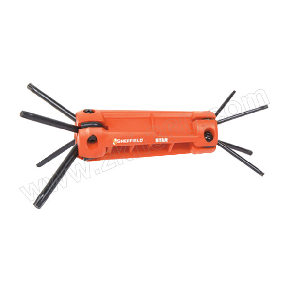 钢盾 折叠式公制内六角扳手套装 S050021 8件 1.5~8mm 1套 内六角扳手套装 8件内六角扳手套装 钢盾内六角扳手套装 梅花头内六角扳手套装