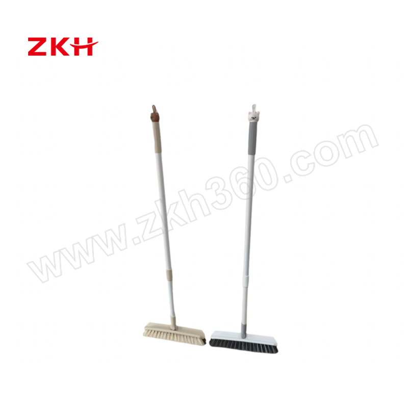 ZKH/震坤行 伸缩杆地板刷 ZKH-DS-28(V型) 头宽28cm 伸缩杆82~127cm 奶油白/灰白色颜色随机 1把