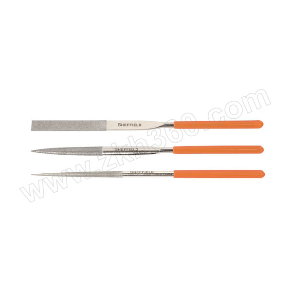 钢盾 3件套金刚石整形锉 S090001 3件 3×140mm 锉刀工具 锉刀套件 金属锉刀 打磨套装 锉刀套装（工具） 3件套金刚石整形锉