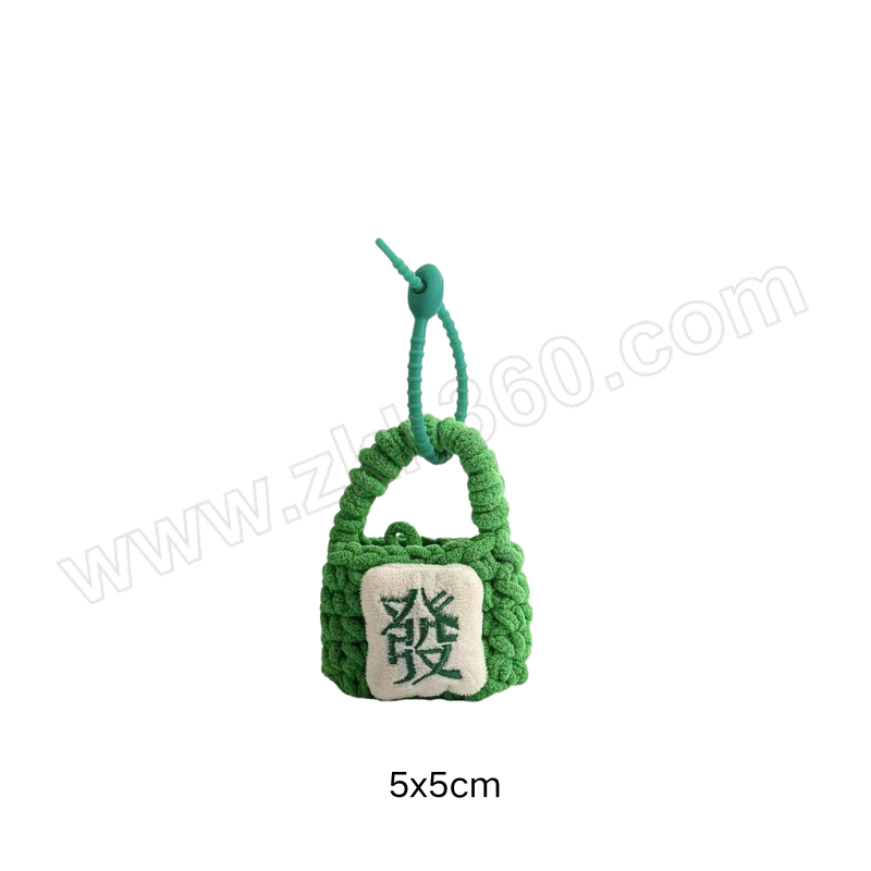 HONGDEXIN/弘德信 绿色发财钥匙扣 YSK-250110-0001 5×5cm 1个