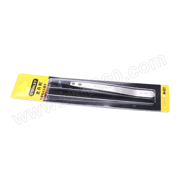 史丹利 防静电尖头镊子 94-521-23 130mm 电子维修镊子 防静电工具夹持器 防静电镊子 防静电尖头镊子