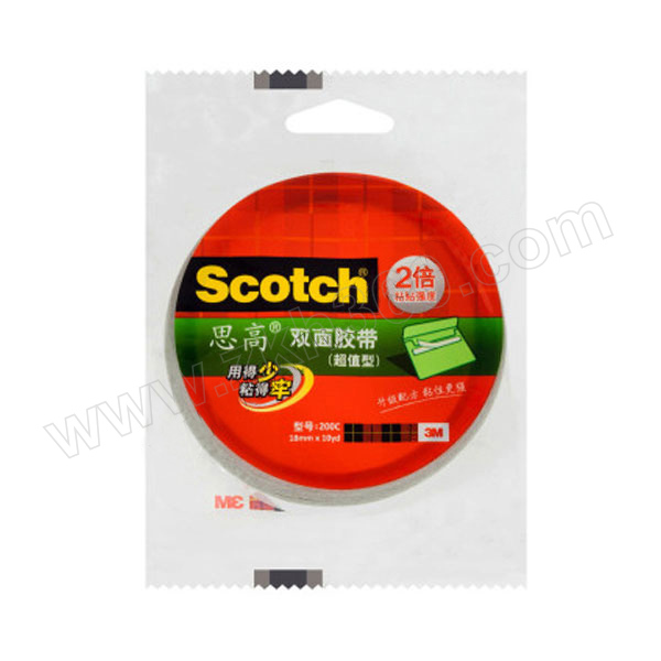 3M 无纺布双面胶带-超值型 200C 6mm×9.14m 1卷 3M 200C 3M无纺布双面胶带 6mm×9.14m双面胶带 白色半透明双面胶带 棉纸双面胶带