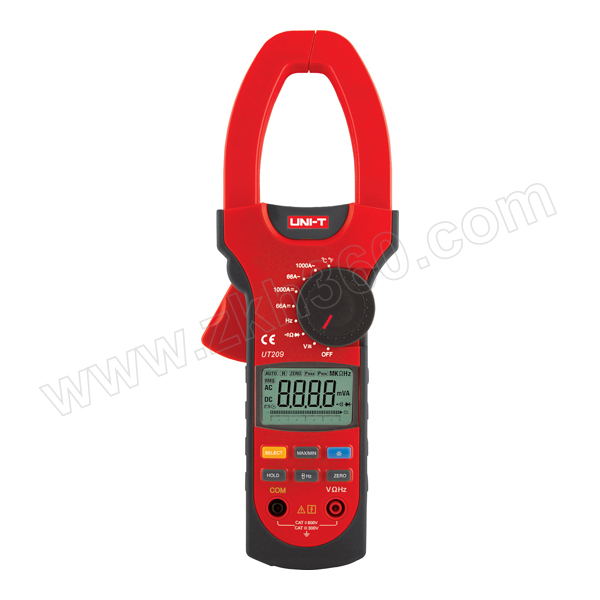 优利德 钳形表 UT209 1台 UT209钳形表 优利德钳形表 多功能钳形表 3999显示位数钳形表 数字钳形表