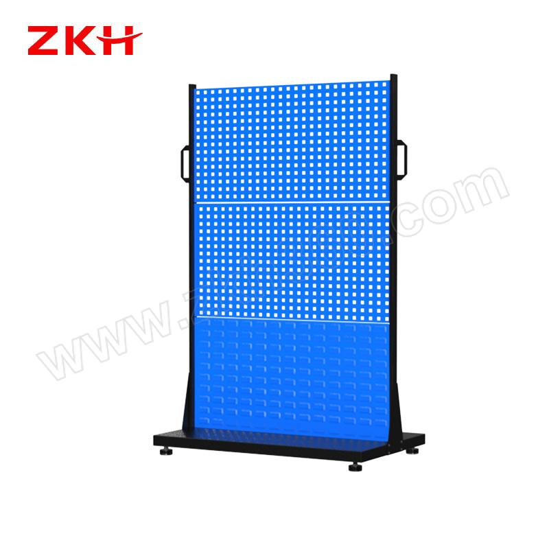 震坤行 双面三层固定款整理架（4方孔2百叶）1450*960*610mm HHS-4F2B-SMGD 1个 震坤行整理架 整理架 双面整理架 三层整理架 固定型物料整理架