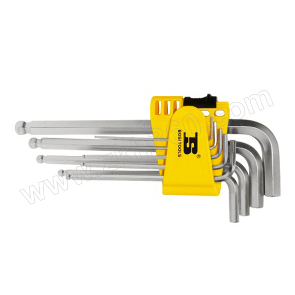 波斯 加长球头内六角扳手 BS423181 1/16"-3/8" 1套 波斯加长球头内六角扳手 波斯BS423181 内六角扳手 球头内六角扳手 内六角扳手套装 销售单位：套