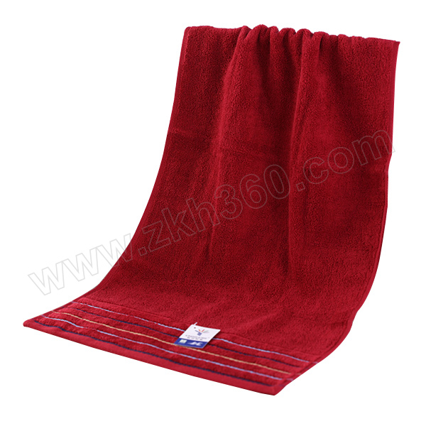 KING SHORE/金号 欧式加厚纯棉柔软毛巾 GA1077 34×72cm 红色 100%纯棉(缎档及装饰部分除外) 94g 1条 销售单位：条