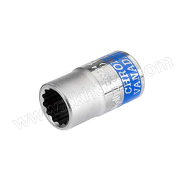 长鹿 12.5mm系列蓝带12角公制套筒(Cr-V) 200214 14mm 1个 1/2驱动头公制套筒 长鹿公制套筒 14mm公制套筒 长鹿200214 十二角套筒