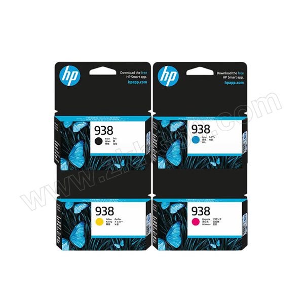 惠普 墨盒 938四色套装 适用HP OfficeJet Pro 9110b/9120/9130/9720/9730打印机   原装墨盒/墨水