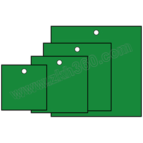 safeware/安賽瑞 空白塑料吊牌 14807 正方形 38.1*38.1mm 綠色 1包