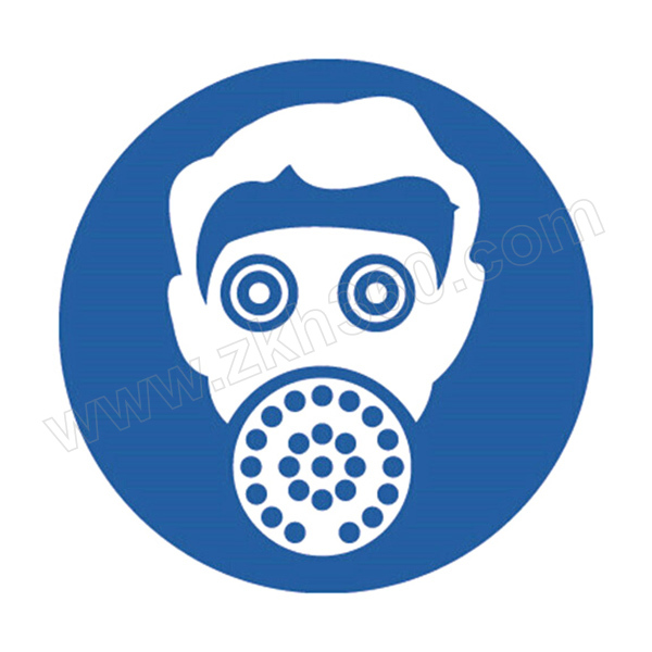 safeware/安赛瑞 gb安全警示标签(必须戴防毒面具) 32639 Φ50mm 1包